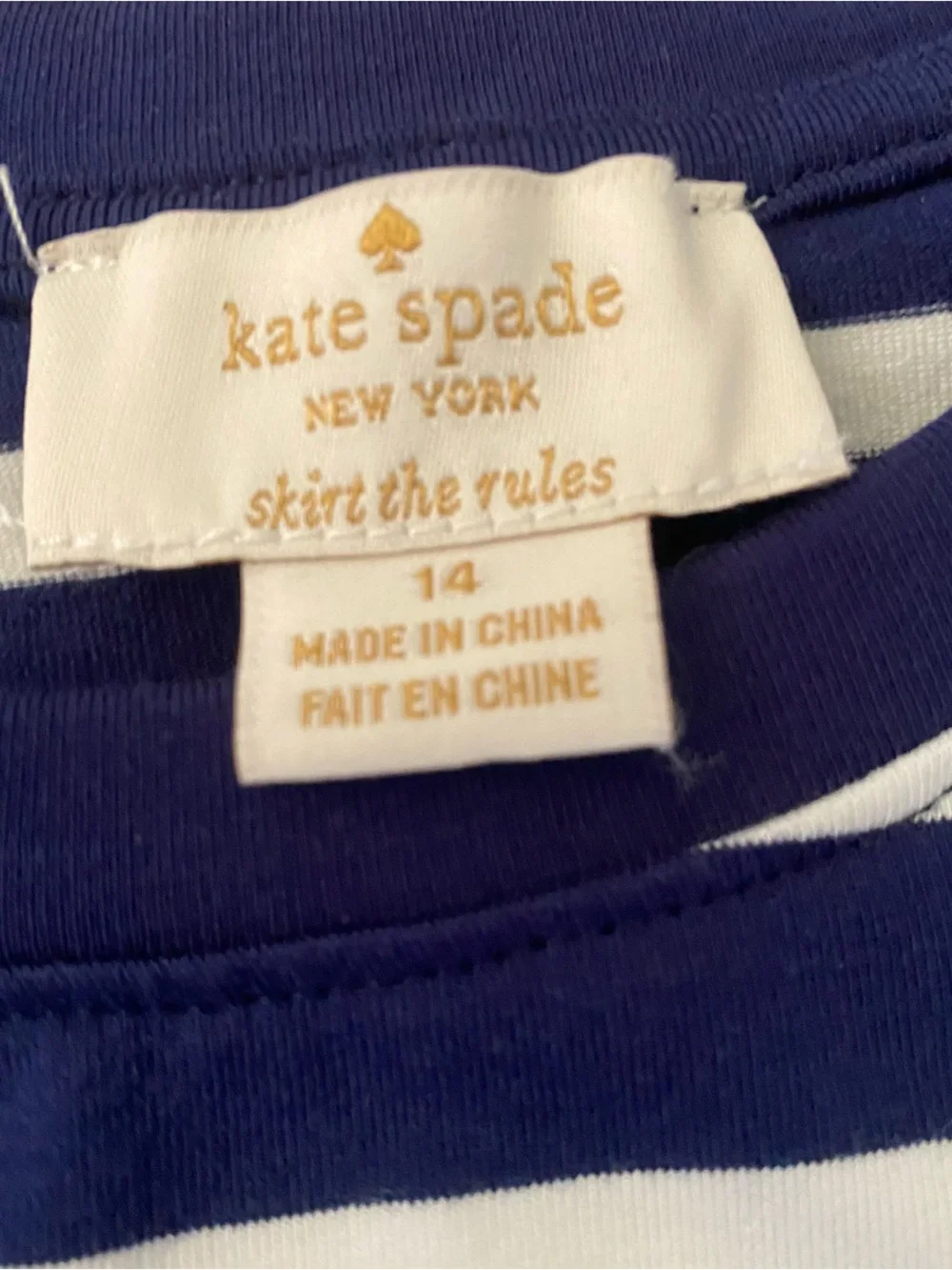 kate spade Stripe cold Shoulder Dress with Multicolor Foil Hearts